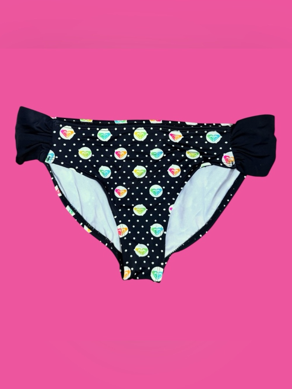 Roxy logo polkadot bikini bottom